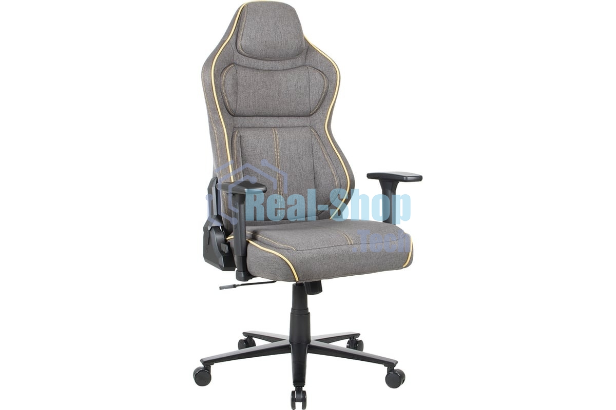 Кресло игровое Chairman game CH31 темно-серый, с желтым кантом