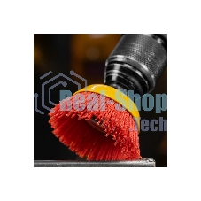 Щетка для дрели Denzel 75 мм, чашка, со шпилькой, нейлоновая щетина