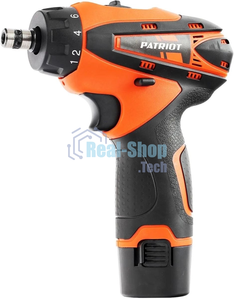 Дрель-шуруповерт Patriot BR 115Li, 12 В, 2 Ач, 25 Нм, щеточный