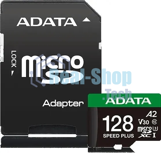 Флеш карта microSD ADATA 128Gb microSDXC Class 10 UHS-I U3 V30 A2 160/140 MB/s (SD адаптер)