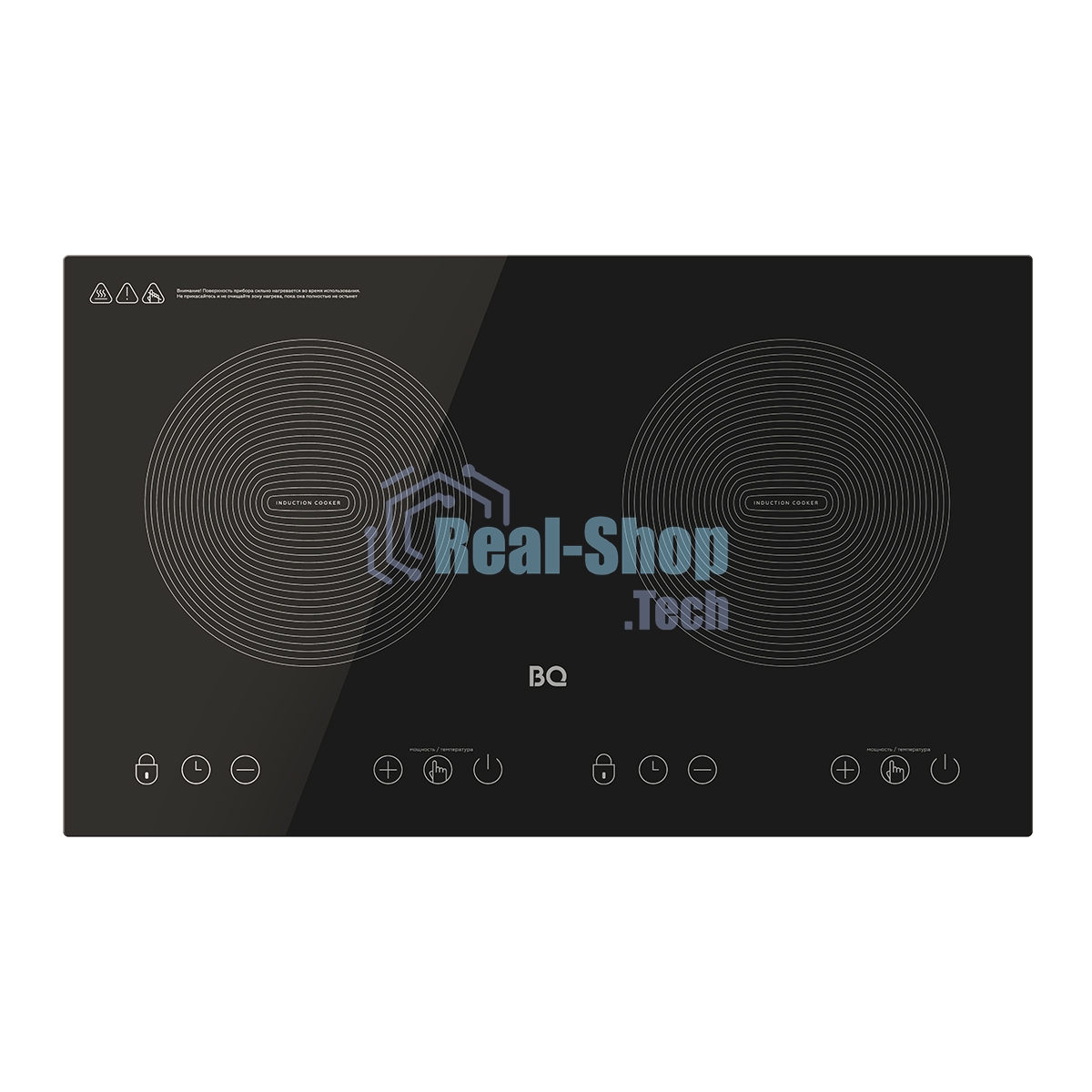 Плита настольная индукционная BQ HP105W чёрный, 3.5 кВт, индукция, конфорки - 2, стеклокерамика, сенсор