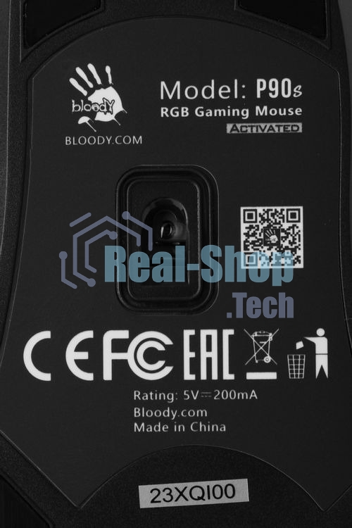 Мышь проводная A4Tech Bloody P90s черный, 8000 dpi, USB, кнопки - 8