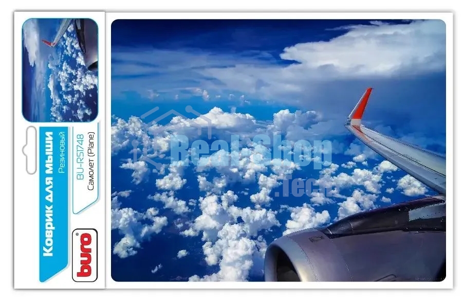 Коврик для мыши Buro BU-R51748 рисунок/самолет