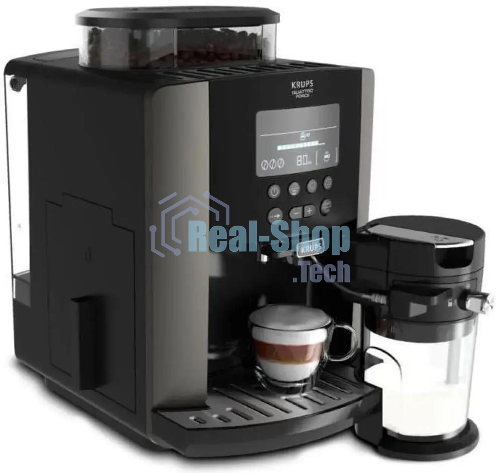 Кофемашина Krups Arabica Latte EA819E10 1450Вт черный/коричневый