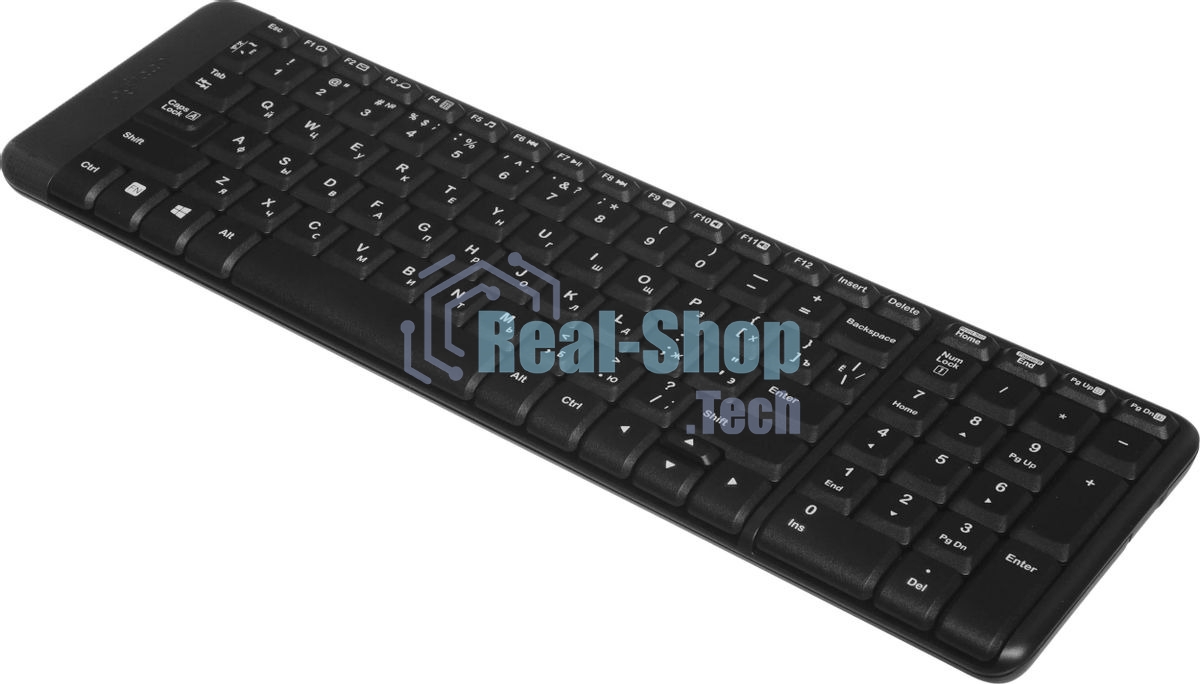 Комплект клавиатура+мышь Logitech MK220 беспроводной, USB, 1000 DPI, чёрный