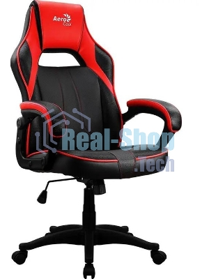 Кресло Aerocool AC40C AIR чёрный, экокожа, 150 кг, механизм качания