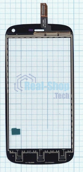 Сенсорное стекло (тачскрин) для Fly IQ4410 Quad Phoenix, черное