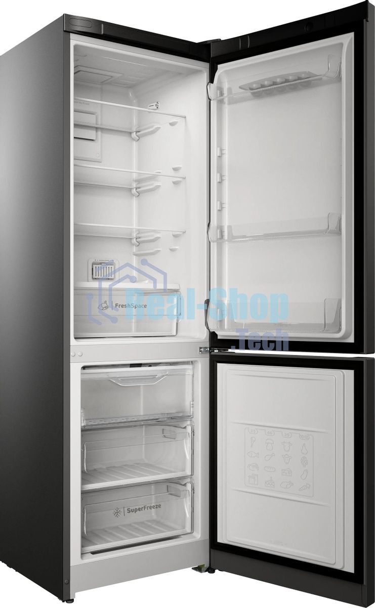 Холодильник Indesit ITS 5180 NG, темно-серый, двухкамерный 220/78л морозилка снизу, No Frost