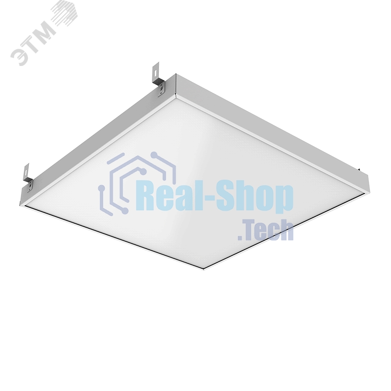 Светильник светодиодный встраиваемый Грильято 30Вт 4000К 588x588x50мм опал планки DALI EM