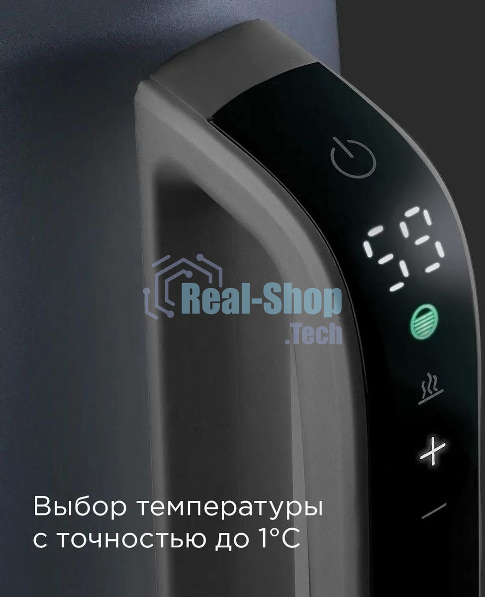 Чайник электрический Redmond KM238 1.7л. 2200Вт серо-голубой корпус: стекло