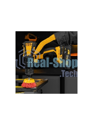 Щетка для дрели Denzel 75 мм, чашка, со шпилькой, нейлоновая щетина