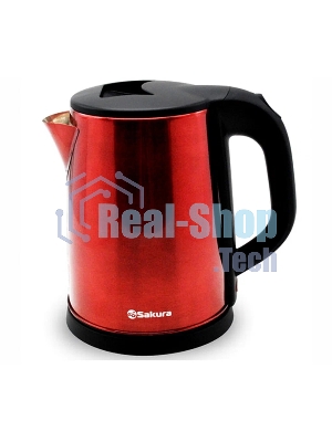 Чайник электрический Sakura SA-2149BR 2 л, красн метал+черн д