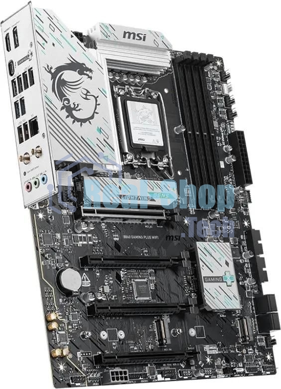 Материнская плата MSI B860 GAMING PLUS WIFI, LGA 1851, Intel B860, 4xDDR5, 4xSATA, 3xM.2, 1xPCIe 4.0 x4, 1xPCIe 5.0 x16, 1xDP, 1xHDMI, 1xUSB-C, 1x 5Gb LAN, 4xUSB-A 2.0, 2xUSB-A 3.2 Gen 1, 2xUSB 3.2 Gen 2, 7.1, 3x3.5 мм, ATX