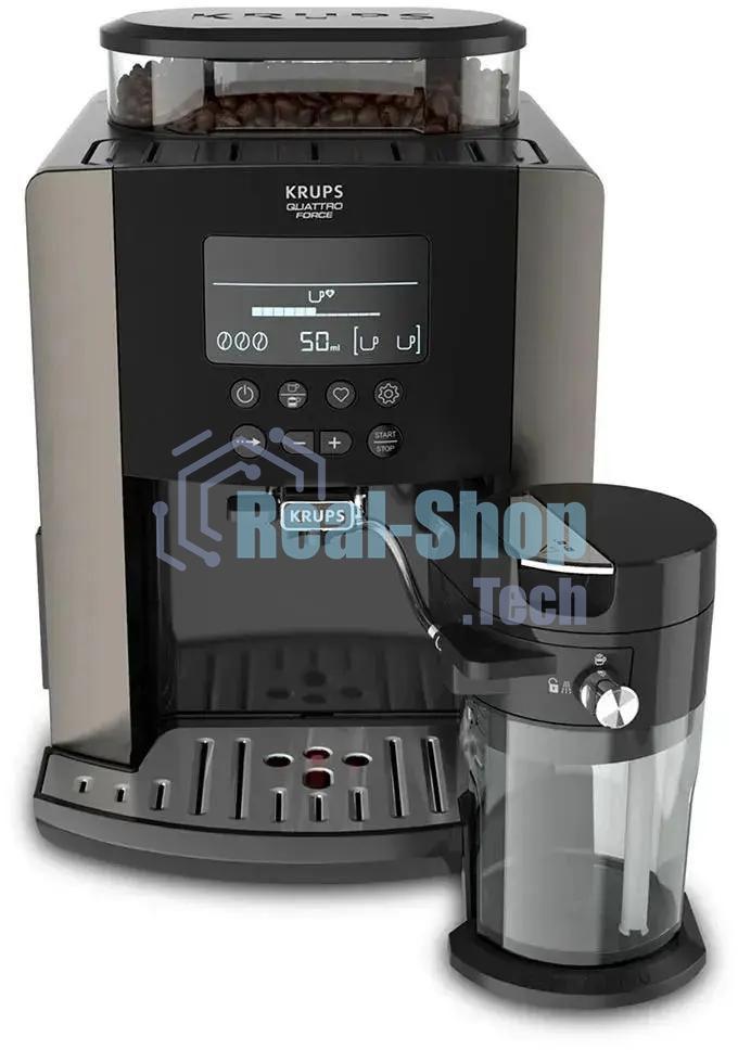 Кофемашина Krups Arabica Latte EA819E10 1450Вт черный/коричневый