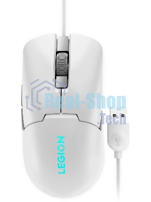 Мышь проводная Lenovo Legion M300s белый, 8000 dpi, USB, кнопки - 6
