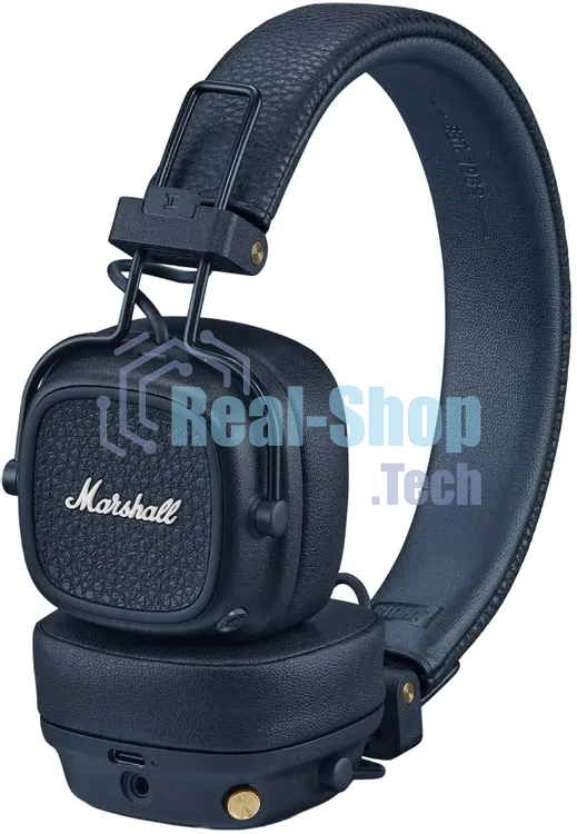 Беспроводные/проводные наушники Marshall Major V синий, накладные, Bluetooth + проводной, беспроводная зарядка, до 100 ч