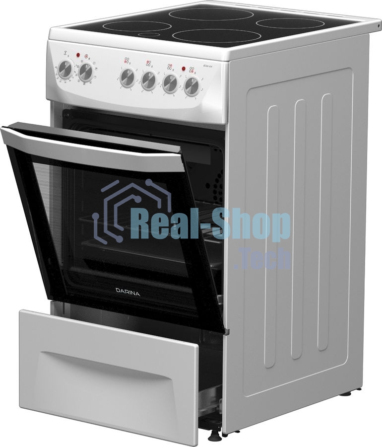 Плита электрическая Darina 1D5 EC 241 614 W белый/черный, конфорок 4 шт, духовка 50 л, 50 см x 85 см x 60 см