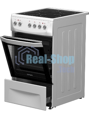 Плита электрическая Darina 1D5 EC 241 614 W белый/черный, конфорок 4 шт, духовка 50 л, 50 см x 85 см x 60 см