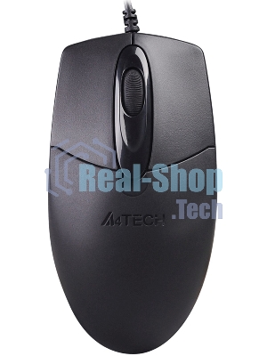 Мышь проводная A4Tech OP-720S черный, 1200 dpi, USB, кнопки - 3