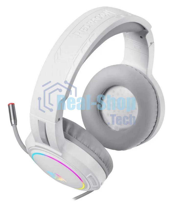 Гарнитура проводная игровая Defender Mento RGb 3.5мм белый