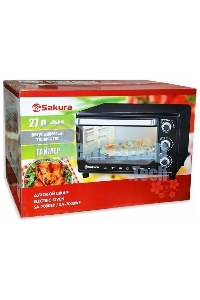 Мини-печь Sakura SA-7000WP 27л, духовка 1500Вт, механ.управление, белый