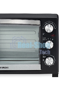 Мини-печь Hyundai MIO-HY073 26 л, 1500 Вт, серебристый/черный