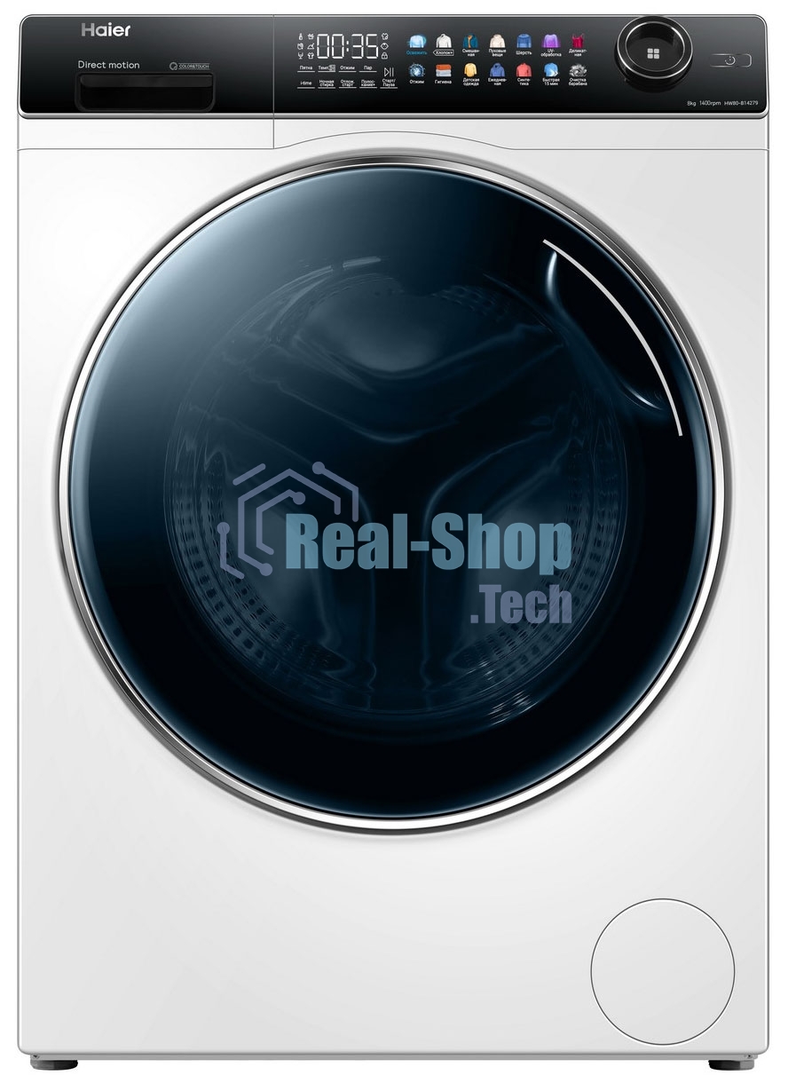 Стиральная машина Haier HW80-B14279 белая, загрузка фронтальная 8кг, 1400 об/мин., класс: A+++