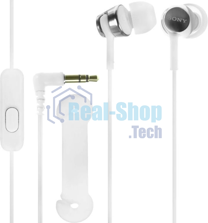 Гарнитура внутриканальные Sony MDR-EX155AP 1.2м белый проводные в ушной раковине (MDR-EX155APW)