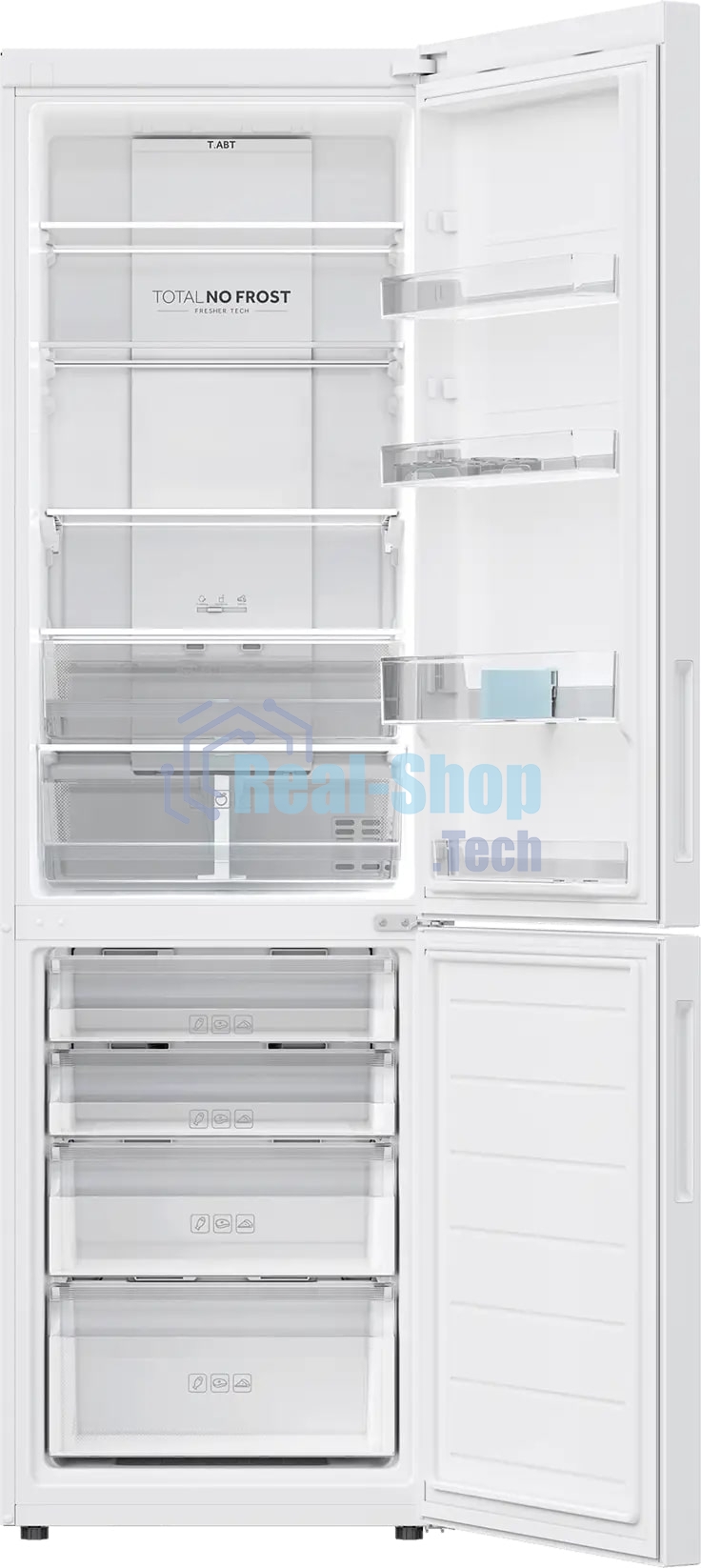 Холодильник Haier C2F620CWU1 белый двухкамерный 278/108л морозилка снизу, No Frost