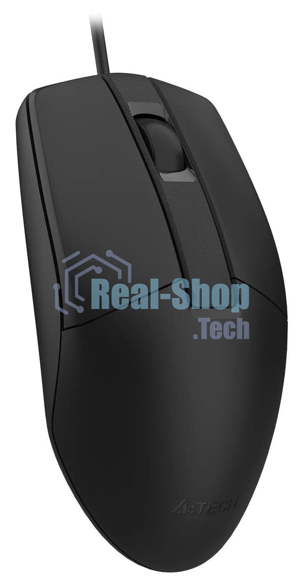 Мышь проводная A4Tech OP-330 черный, 1200 dpi, USB, кнопки - 3