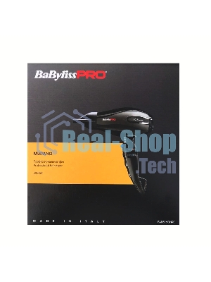 Фен BaByliss Pro Murano черный, 2000 Вт, компактный, ионизация