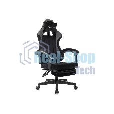 Кресло игровое Knight Custom/F черный/серый крестов. пластик подст.для ног