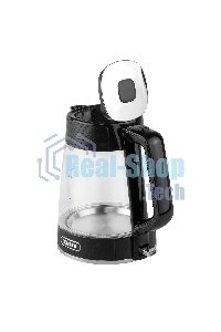 Чайник электрический Centek CT-1014 черный стекло 1.7л, 2200Вт, LED, Защита от перегрева, STRIX контроллер