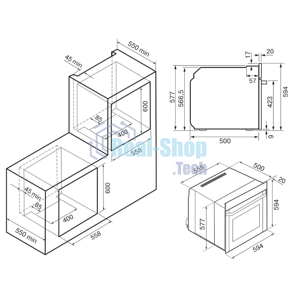 Электрический духовой шкаф Krona ADRIANO 60 WH G2