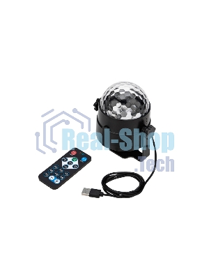 Диско-шар Neon-night (ночник-проектор) светодиодный с дистанционным управлением, USB