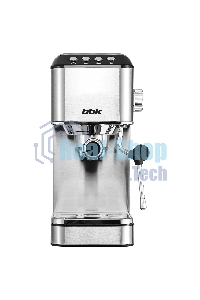 Кофеварка рожковая BBK BCM1501 нержавеющая сталь/черный, исп. кофе - молотый, 1.7 л, 1200 Вт, 20 бар