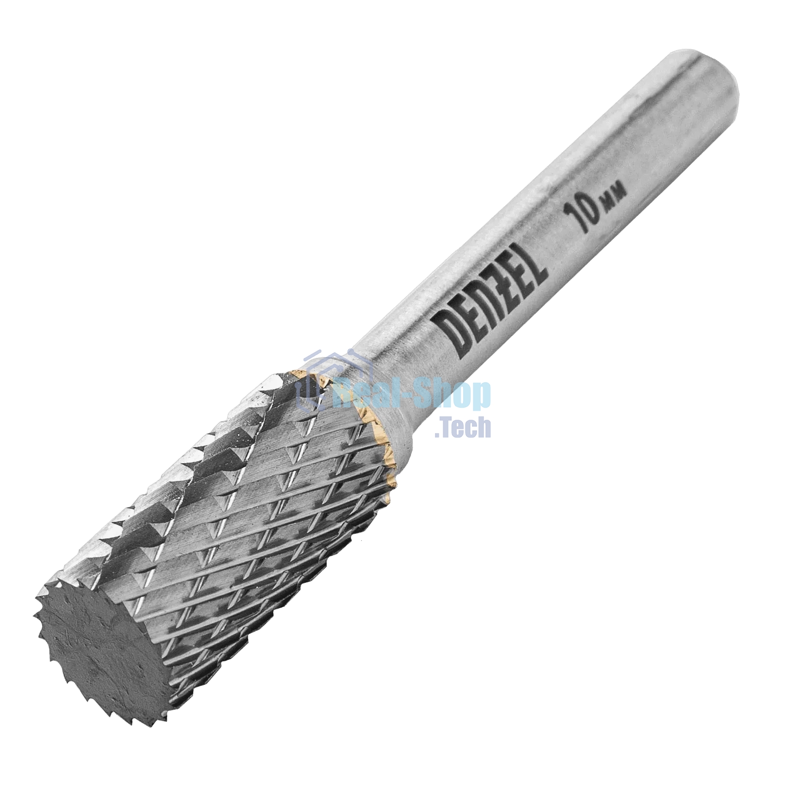 Борфреза по металлу Denzel твердосплавная, цилиндрическая, тип-А, 10 мм