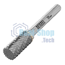 Борфреза по металлу Denzel твердосплавная, цилиндрическая, тип-А, 10 мм