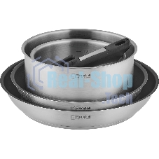 Набор Rondell RDS-1315, 5 предм: Кастрюли б/кр 16 см (1,4 л), 20 см (2,8 л), сковороды б/кр 26x5 см, 28x5 см, съемная