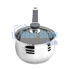 Сотейник Lara LR03-47 2.1 л, с крышкой, 16 см, нержавеющая сталь