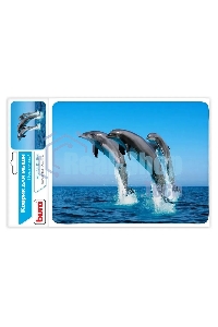 Коврик для мыши Buro BU-M40083 пластиковый дельфины 230х180х2мм
