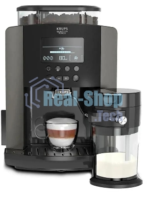 Кофемашина Krups Arabica Latte EA819E10 1450Вт черный/коричневый