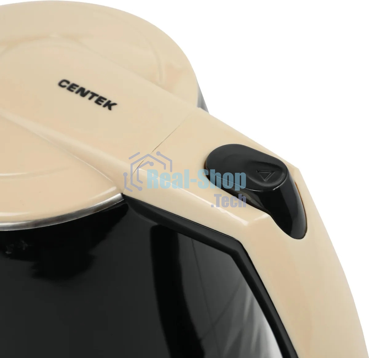 Чайник электрический Centek CT-0025 черный металл 1.8л, 1800W, двойные стенки, кнопка вкл. на ручке