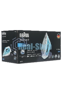 Утюг Braun SI3053BL голубой/белый, 2400 Вт, 45 г/мин, 170 г/мин, 270 мл