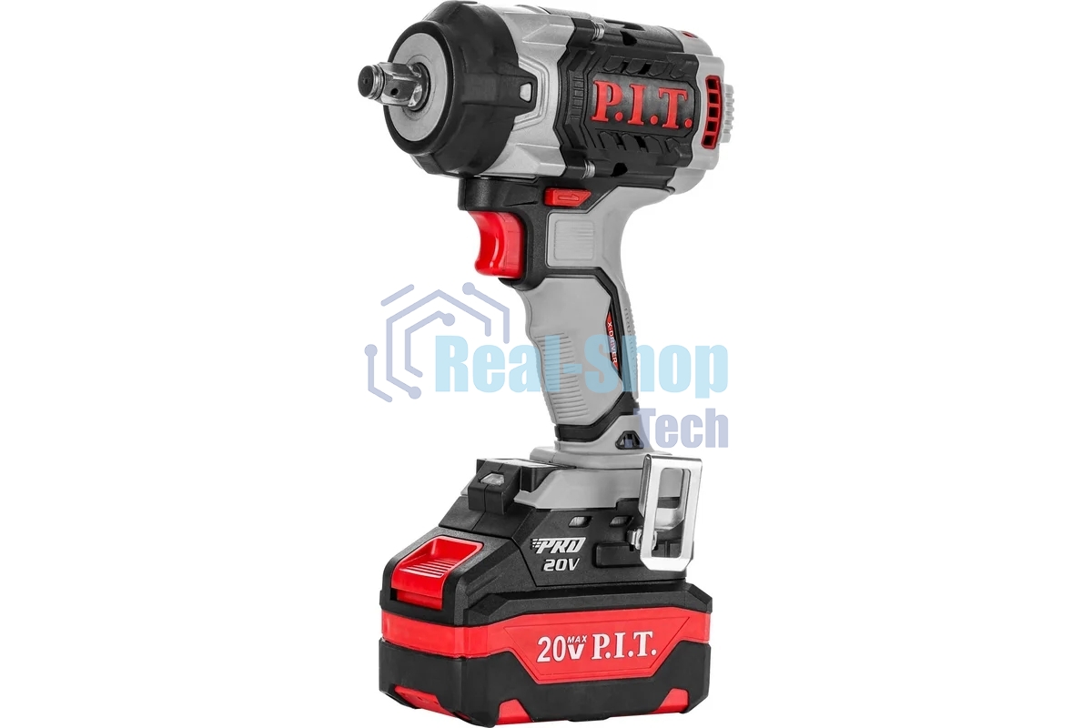 Гайковерт P.I.T. IMPACT аккум. бесщеточный PIW20H-600A/2 (20В, 600Нм, 1/2