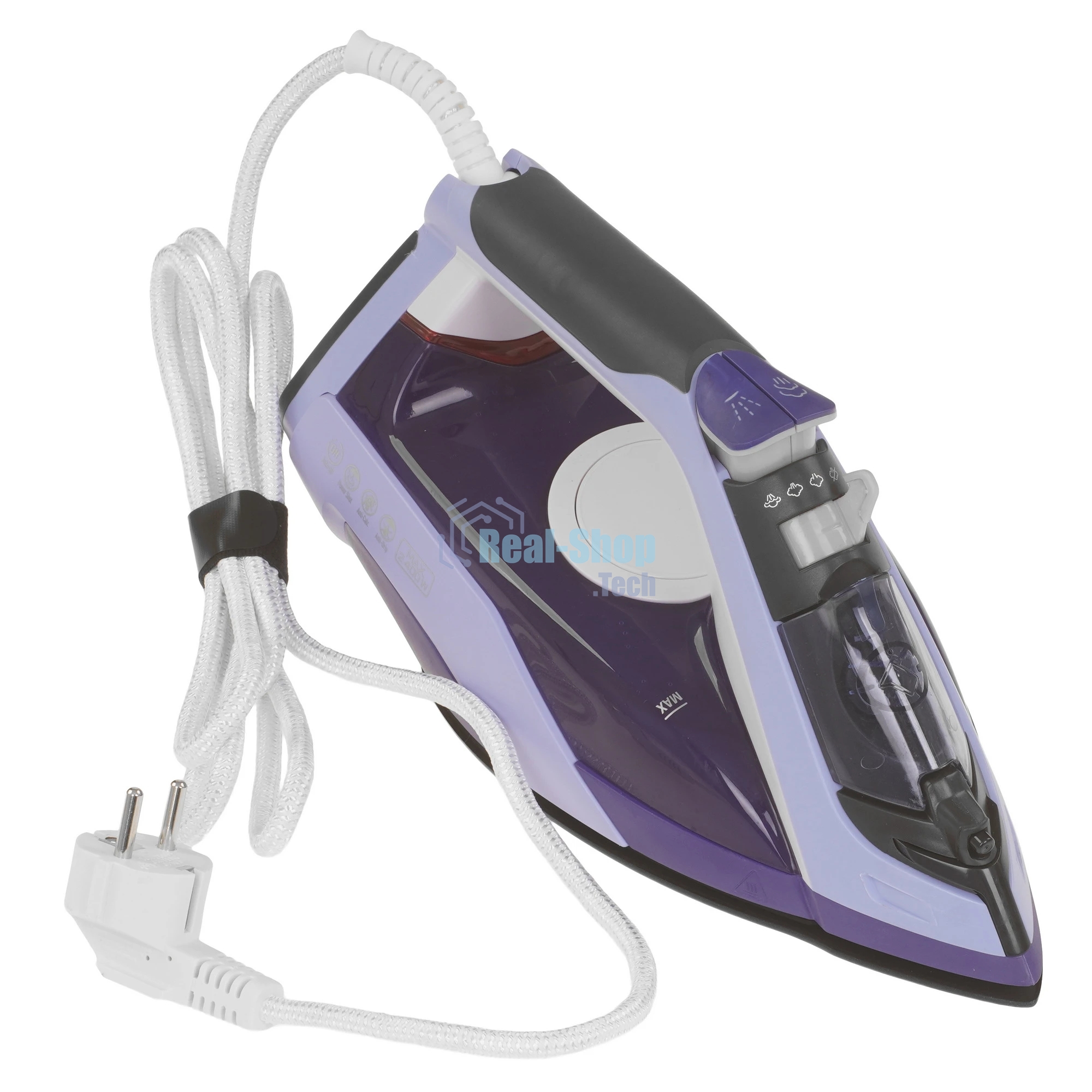 Утюг Panasonic NI-TW800CMTW фиолетовый, 2400 Вт, 25 г/мин, 140 г/мин, 300 мл