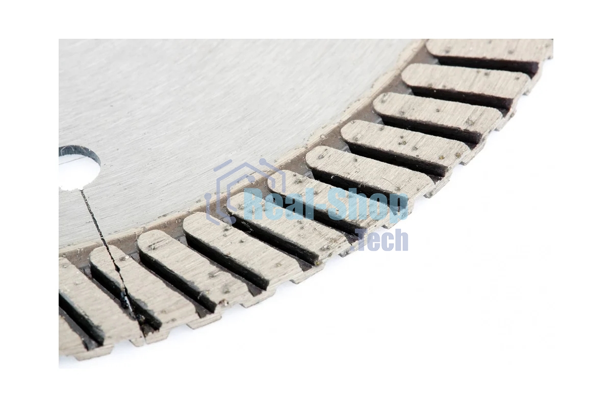 Диск алмазный Gross 73029 ф125x22,2 мм, турбо с лазерной перфорацией, сухое резание