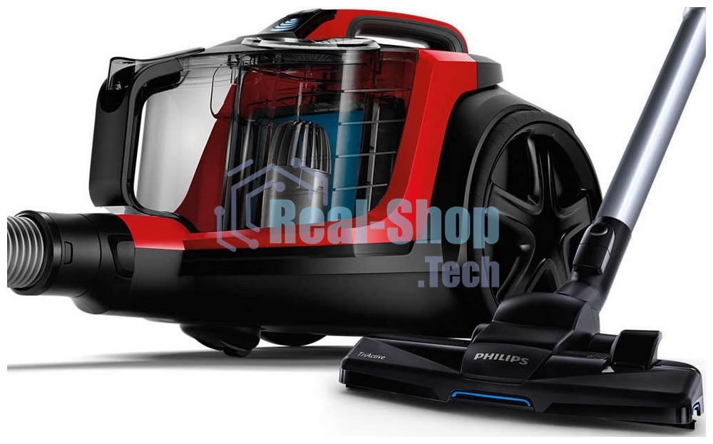 Пылесос Philips FC9728/01 красный/черный, 420/2000 Вт, уборка сухая, пылесборник контейнер, 2 л