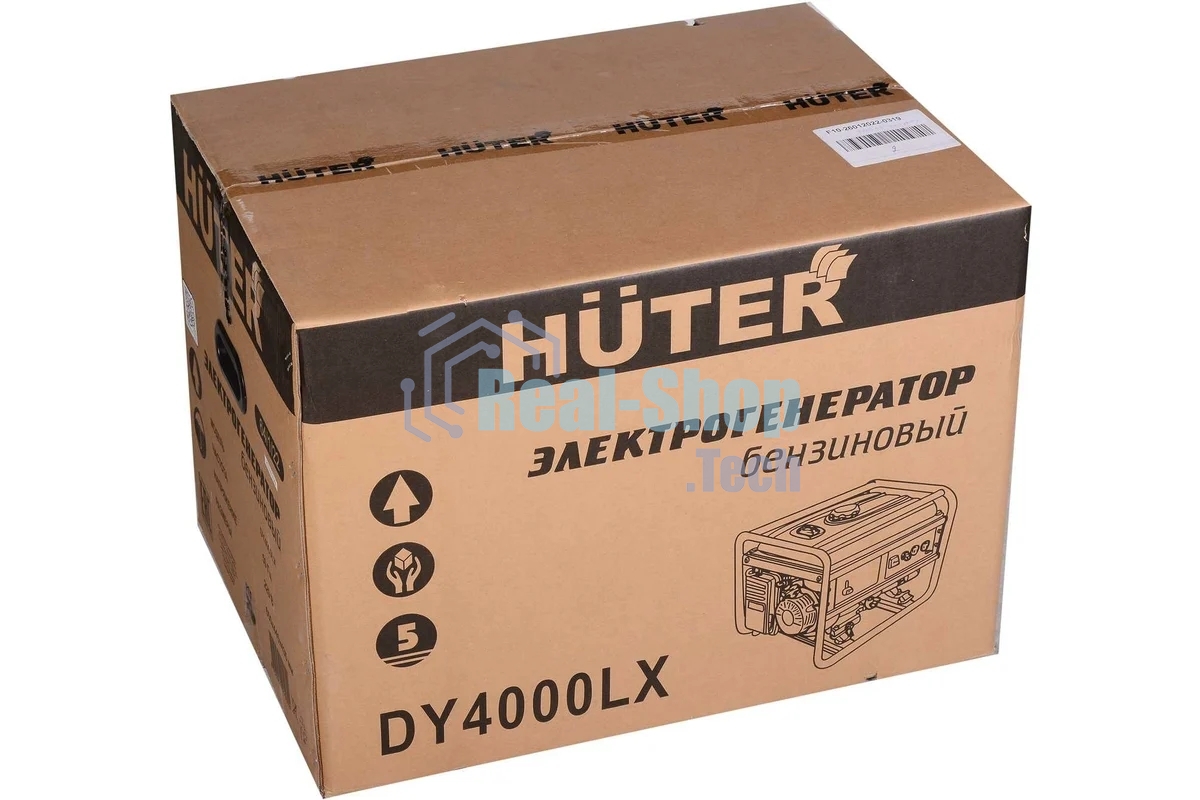 Электрогенератор бензиновый Huter DY4000LX, 3.3 кВт, 68 дБ, 42.2 кг