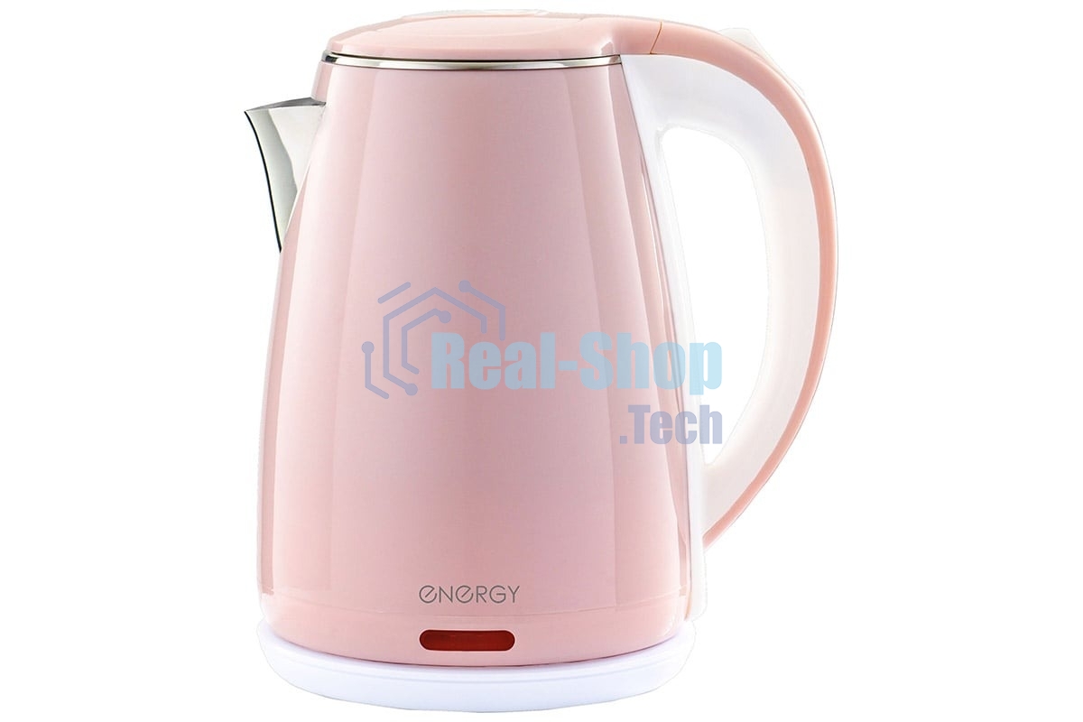Чайник Energy E-261, 2200 Вт, 1.8 л, двойной корпус, розовый
